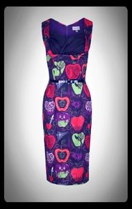 Lindy Bop Bad Apple Vanessa Pinup Dress NWT US 6